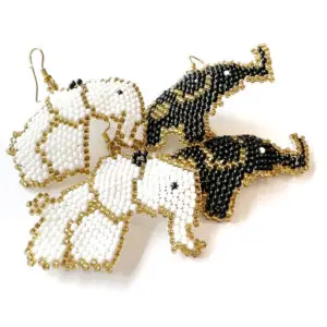 Earrings Beaded Elephant