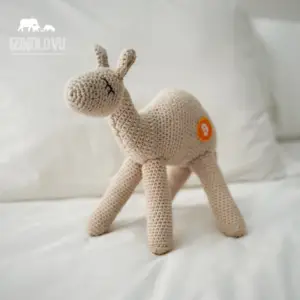 Handmade Cuddly Camel with Bitcoin Logo - Knuffel