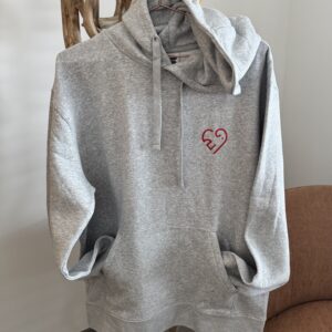 Hoodie Elephant Heart Grey